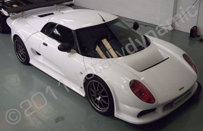 Noble M12 wrapped white with white carbon fibre by Totally Dynamic Lincoln