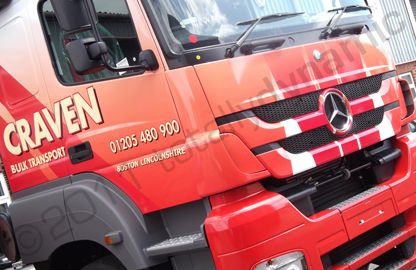 Craven Transport Lorry fleet wrapped in full colour design by Totally Dynamic Lincolnshire
