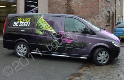 Mercedes van wrapped with fully printed wrap by Totally Dynamic Manchester