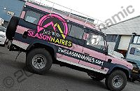 Land Rover Defender 110 LWB wrapped in printed matte wrap by Totally Dynamic North London