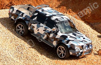 Mitsubishi L200 wrapped in a printed camo wrap by Totally Dynamic Southampton