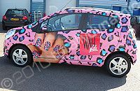 Chevrolet Spark wrapped for Wah Nails by Totally Dynamic North London