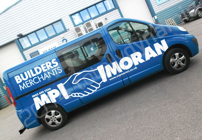 Vauxhall Vivaro fully wrapped in a printed vinyl van wrap for MPI Moran by Totally Dynamic North London