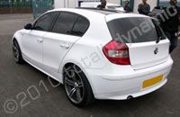 BMW 1 series wrapped gloss white by Totally Dynamic North London