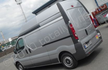 Renault Trafic van wrapped silver by Totally Dynamic North London