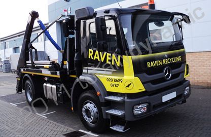 Mercedes truck cab wrapped in a full colour printed wrap by Totally Dynamic South London