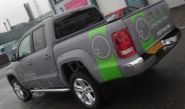 VW Amarok vinyl wrapped for Mark Anthony Construction