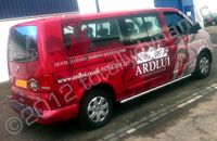 VW Transporter minibus fully wrapped in printed design by Totally Dynamic Central Scotland