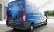 Fiat Ducato vans (2) wrapped for Advance Couriers by Totally Dynamic Leicester