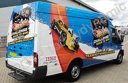 Ford Transit Jumbo fully wrapped in printed design by Totally Dynamic South London