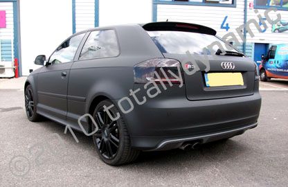 Audi S3 wrapped matt black by Totally Dynamic North London