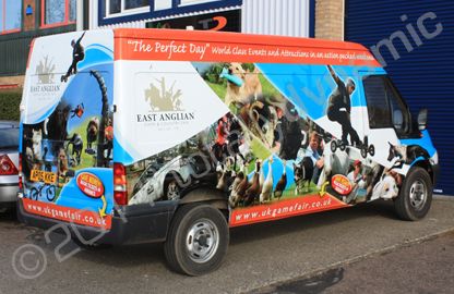 Ford Transit wrapped in fully printed wrap by Totally Dynamic Norfolk