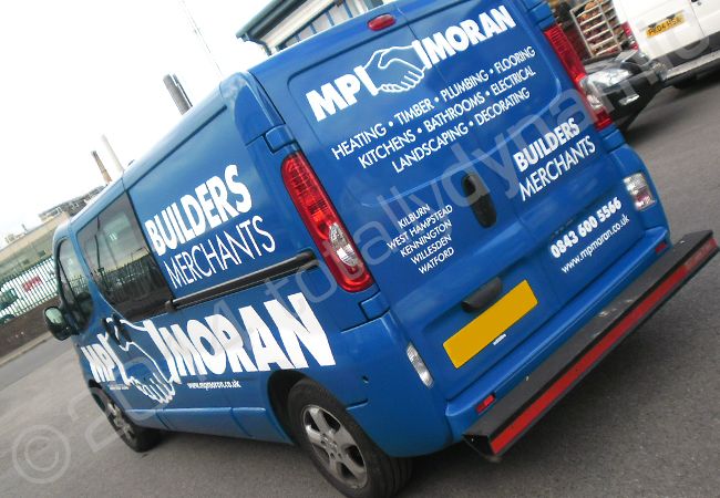 Vauxhall Vivaro fully wrapped in a printed vinyl van wrap for MPI Moran by Totally Dynamic North London