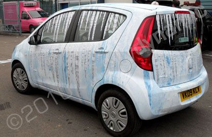 Vauxhall wrapped in icicles for the Vauxhall Ice Skate Event by Totally Dynamic North London
