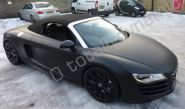 Audi R8 wrapped matt black by Totally Dynamic Leeds/Bradford