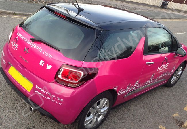 Citroen DS3 vinyl wrapped for Home Estate Agents