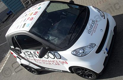 Smart car wrapped matte printed wrap by Totally Dynamic North London