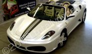Ferrari F430 wrapped pearlescent white by Totally Dynamic Leeds/Bradford