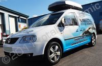 VW Caddy Maxi with printed van wrap by Totally Dynamic North London