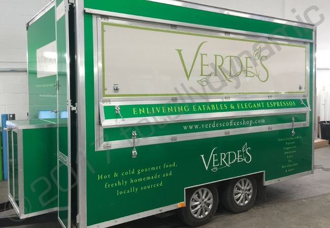 Catering Trailer vinyl wrapped for Verdes