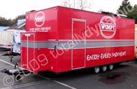 Catering trailer wrapped for Wimpy