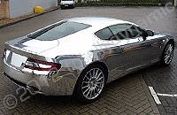 Aston martin DB9 fully wrapped in chrome vinyl by Totally Dynamic South London