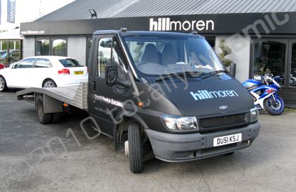 Ford Transit flatbed wrapped matt black plus graphics by Totally Dynamic Leicester