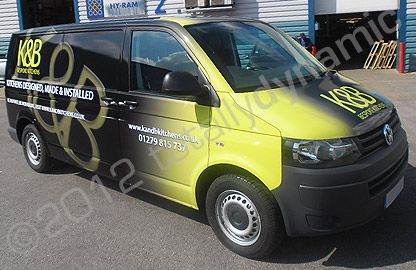 VW Transporter van vinyl wrapped in printed design by Totally Dynamic North London