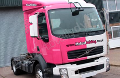 Volvo Cab wrapped in full colour livery by Totally Dynamic Norfolk
