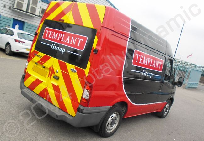 Ford Transit Van fully wrapped in a printed vinyl van wrap by Totally Dynamic North London