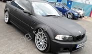 BMW E46 M3 wrapped matt black by Totally Dynamic North London