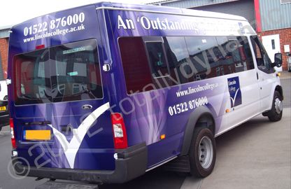 Ford Transit minibus #3 vinyl wrapped in full colour by Totally Dynamic Lincolnshire