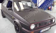 VW Golf Mk2 track car wrapped matt black by Totally Dynamic Lincoln