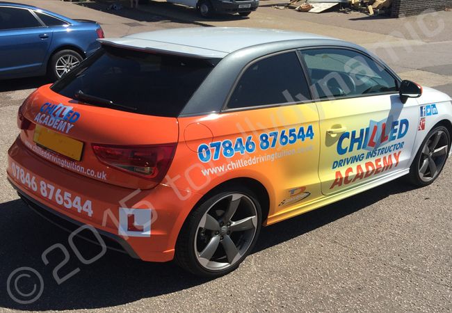 Audi A1 vinyl wrapped for the Chilled Academy