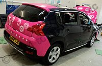 Peugeot 3008 wrapped for Fit for a princess by Totally Dynamic South London
