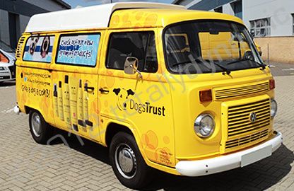 VW Campervan fully wrapped in printed design by Totally Dynamic South London