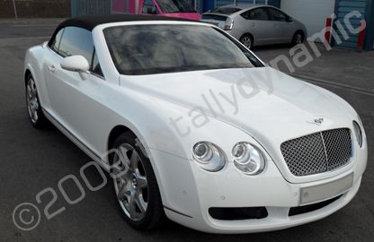 Bentley GTC wrapped gloss white by Totally Dynamic North London