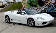 Ferrari F360 wrapped in gloss white by Totally Dynamic Leeds/Bradford