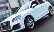 Audi Q2 fully vinyl wrapped in a matt white car wrap