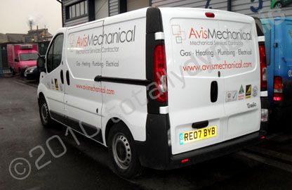 Renault van wrapped for Avis Mechanical by Totally Dynamic North London
