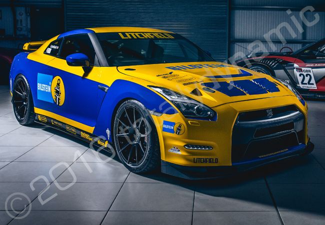 Nissan GT-R vinyl wrapped for Litchfield & Bilstein