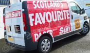 Renault Trafic part-wrapped in printed design by Totally Dynamic Central Scotland
