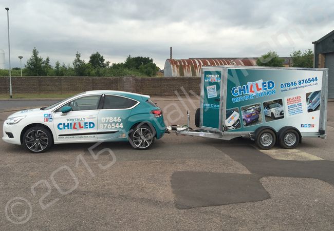 Citroen C3 and exhibition trailer for Chilled Driving Tuition