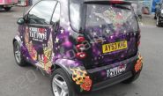 Smart Fortwo wrapped in printed wrap by Totally Dynamic North London