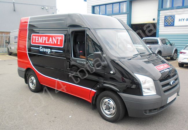 Ford Transit Van fully wrapped in a printed vinyl van wrap by Totally Dynamic North London