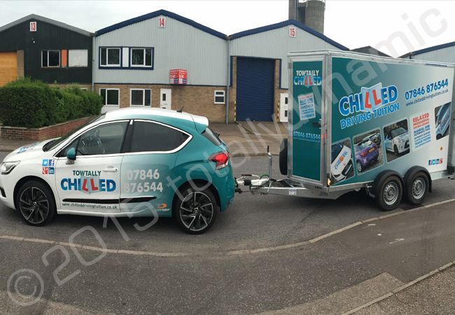 Citroen C3 and exhibition trailer for Chilled Driving Tuition
