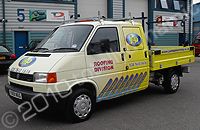 VW T4 Pick-up wrapped for J & P Plumbing by Totally Dynamic North London