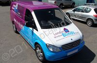 Mercedes Vito wrapped in printed wrap including perforated windows by Totally Dynamic North London