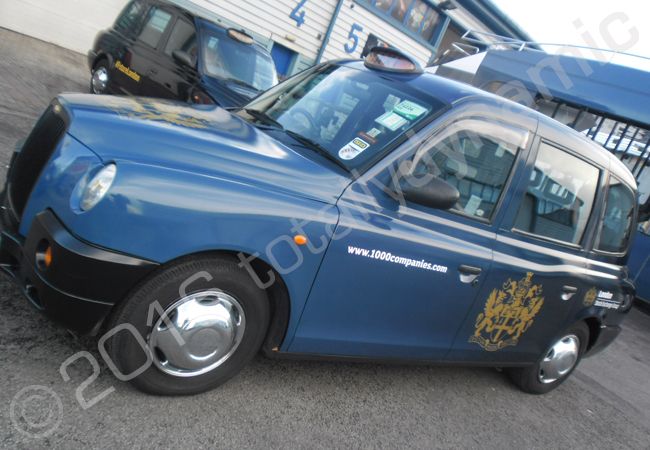 Taxi cab fully vinyl wrapped for the London Stock Exchange