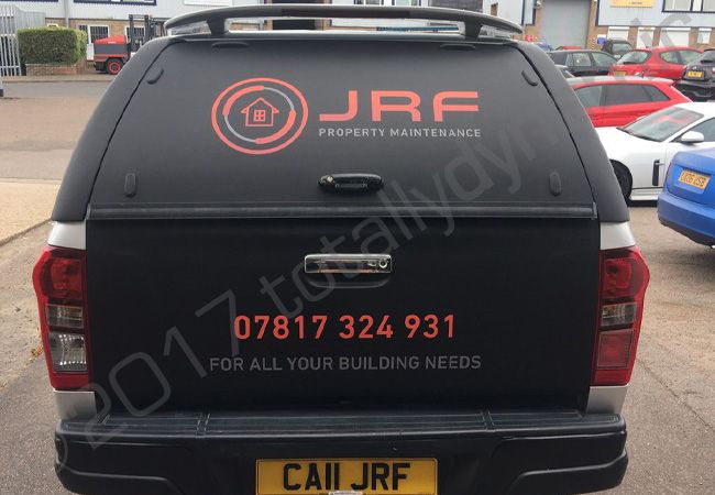 Isuzu D-Max part-wrapped for JRF Property Services